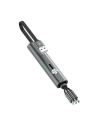 Kabel Baseus Fabric 3w1 USB-A - USB-C/Lightning/microUSB 3,5A 1,7m (šedý)