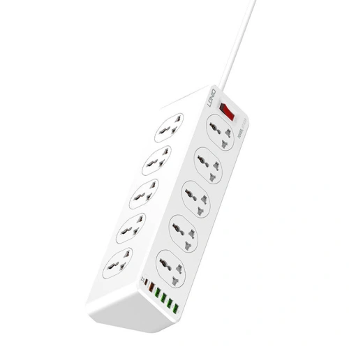 Kup Tápellátó elosztó LDNIO SC10610 10x AC, 5x USB-A, 1x USB-C, 2500W, 2m (fehér) - LDN317 - {ean13} - Sklep Home Screen