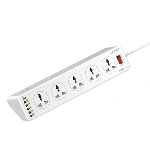 Kup LDNIO Steckdosenleiste SC10610 10x AC, 5x USB-A, 1x USB-C, 2500W, 2m (weiß) - LDN317 - {ean13} - Sklep Home Screen