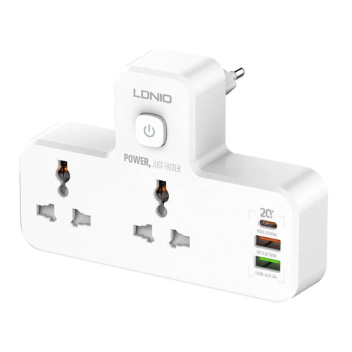 Kup LDNIO Steckdosenleiste SC2311 2x AC, 2USB, USB-C, 2500W mit Nachtlicht (weiß) - LDN318 - {ean13} - Sklep Home Screen