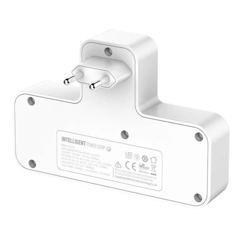 Buy LDNIO SC2311 Power Strip 2x AC, 2USB, USB-C, 2500W with night lamp (white) - LDN318 - {ean13} - Home Screen Store Europe