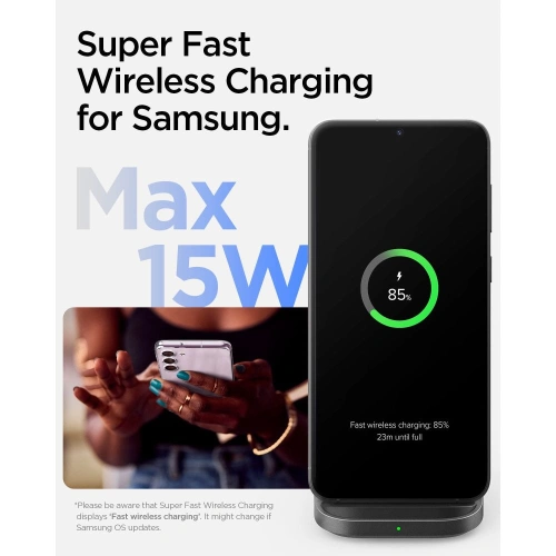 Kup Încărcător wireless Spigen PF2201 ArcfField Wireless Charger 15W Black - SPN2853 - {ean13} - Sklep Home Screen