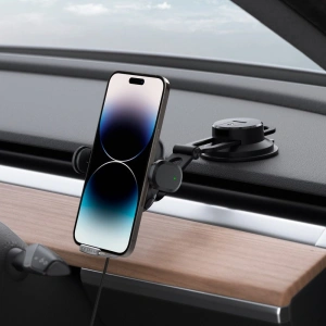 Buy Spigen UTS35W OneTap Universal Windshield & Dashboard Car Mount Wireless Charger Black - SPN2854 - {ean13} - Home Screen Store Europe