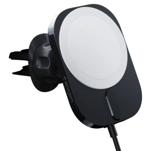 Kup Uchwyt samochodowy z ładowarką bezprzewodową Spigen ITM12W OneTap Pro 3 Magnetic MagSafe Vent Car Mount Wireless Charger Black - SPN2855 - {ean13} - Sklep Home Screen