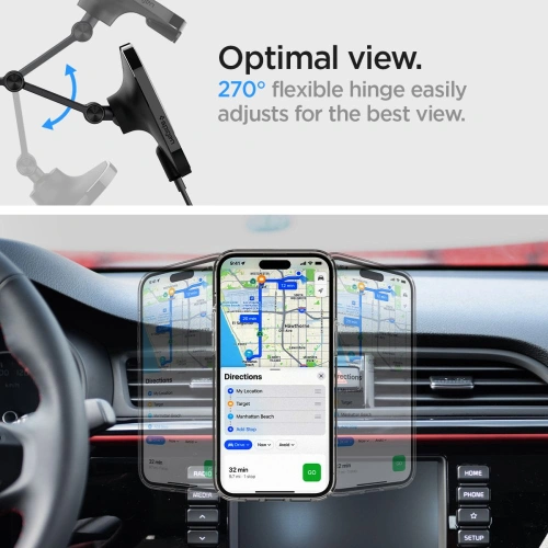 Buy Spigen ITM35W OneTap Pro 3 Magnetic MagSafe Dashboard Car Mount Wireless Charger Black - SPN2856 - {ean13} - Home Screen Store Europe