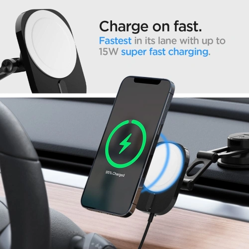 Kup Upevnění do auta s bezdrátovou nabíječkou Spigen ITM35W OneTap Pro 3 Magnetic MagSafe palubní držák do auta bezdrátová nabíječka černá - SPN2856 - {ean13} - Sklep Home Screen