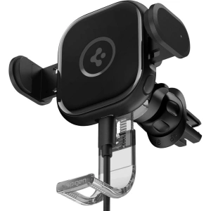 Kup Uchwyt samochodowy z ładowarką bezprzewodową Spigen UTS12W OneTap Universal Vent Car Mount Wireless Charger Black - SPN2857 - {ean13} - Sklep Home Screen