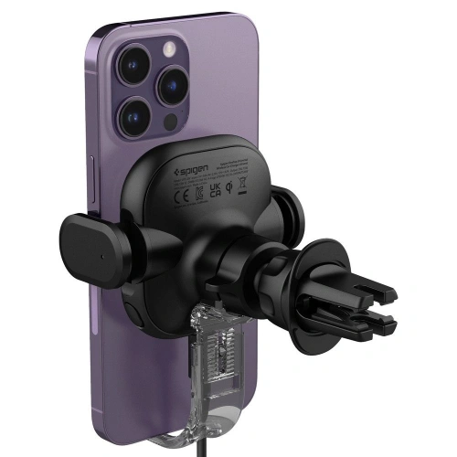 Kup Uchwyt samochodowy z ładowarką bezprzewodową Spigen UTS12W OneTap Universal Vent Car Mount Wireless Charger Black - SPN2857 - {ean13} - Sklep Home Screen