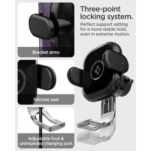 Kup Uchwyt samochodowy z ładowarką bezprzewodową Spigen UTS12W OneTap Universal Vent Car Mount Wireless Charger Black - SPN2857 - {ean13} - Sklep Home Screen
