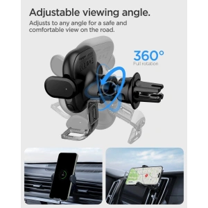 Kup Uchwyt samochodowy z ładowarką bezprzewodową Spigen UTS12W OneTap Universal Vent Car Mount Wireless Charger Black - SPN2857 - {ean13} - Sklep Home Screen