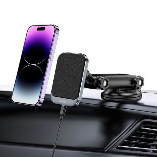 Kup Upevnění do auta s bezdrátovou nabíječkou Tech-Protect MM15W-V2 Magnetic MagSafe palubní držák do auta bezdrátová nabíječka 15W černá - THP1917 - {ean13} - Sklep Home Screen