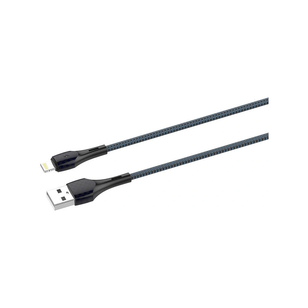 Kabel LDNIO LS522 USB-A/Lightning 2m (szaro-niebieski)