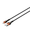 Cablul LDNIO LS532 USB-A/USB-C, 2m (gri-portocalie)