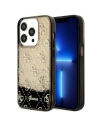 Guess Apple Tasche GUHCP14LLC4PSGK iPhone 14 Pro schwarz/schwarz Hardcase Liquid Glitter 4G Transculent