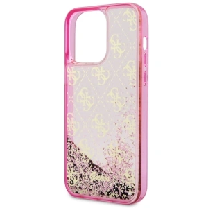 Etui Guess GUHCP14LLC4PSGP Apple iPhone 14 Pro różowy/pink hardcase Liquid Glitter 4G Transculent
