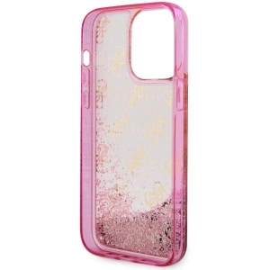 Etui Guess GUHCP14LLC4PSGP Apple iPhone 14 Pro różowy/pink hardcase Liquid Glitter 4G Transculent