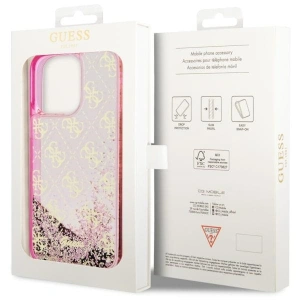 Etui Guess GUHCP14LLC4PSGP Apple iPhone 14 Pro różowy/pink hardcase Liquid Glitter 4G Transculent