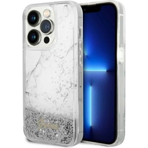 Kup Etui Guess GUHCP14LLCSGSGH Apple iPhone 14 Pro biały/white hardcase Liquid Glitter Marble - GUE2452 - {ean13} - Sklep Home Screen