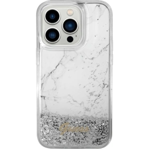 Etui Guess GUHCP14LLCSGSGH Apple iPhone 14 Pro biały/white hardcase Liquid Glitter Marble