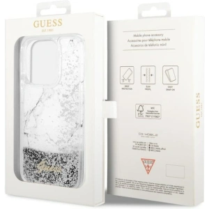 Etui Guess GUHCP14LLCSGSGH Apple iPhone 14 Pro biały/white hardcase Liquid Glitter Marble
