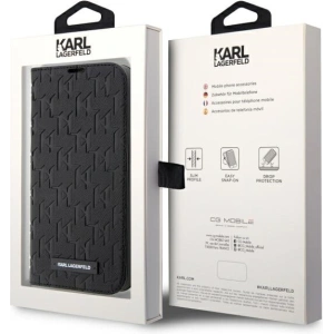 Etui Karl Lagerfeld KLBKP14LSAKLHPK Apple iPhone 14 Pro bookcase czarny/black Saffiano Monogram