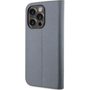 Etui Karl Lagerfeld KLBKP14LSANKCPG Apple iPhone 14 Pro bookcase srebrny/silver Saffiano Karl & Choupette