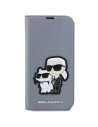Kup Etui Karl Lagerfeld KLBKP14LSANKCPG Apple iPhone 14 Pro bookcase srebrny/silver Saffiano Karl & Choupette - KLD1529 - {ean13} - Sklep Home Screen
