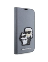 Kup Etui Karl Lagerfeld KLBKP14LSANKCPG Apple iPhone 14 Pro bookcase srebrny/silver Saffiano Karl & Choupette - KLD1529 - {ean13} - Sklep Home Screen