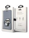 Kup Etui Karl Lagerfeld KLBKP14LSANKCPG Apple iPhone 14 Pro bookcase srebrny/silver Saffiano Karl & Choupette - KLD1529 - {ean13} - Sklep Home Screen