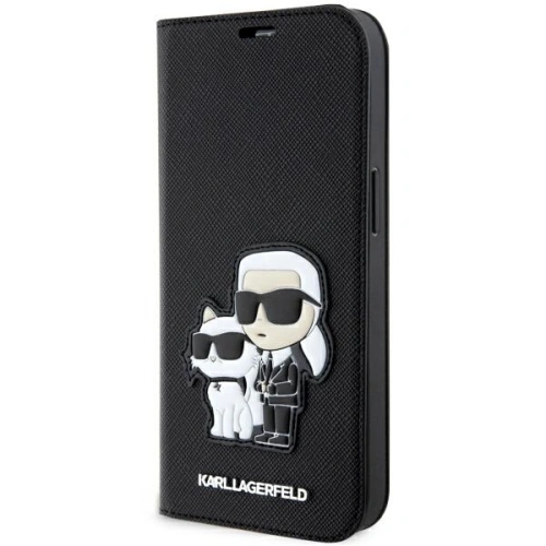 Kup Karl Lagerfeld Apple Tasche KLBKP14LSANKCPK iPhone 14 Pro Buchhülle schwarz/schwarz Saffiano Karl & Choupette - KLD1530 - {ean13} - Sklep Home Screen