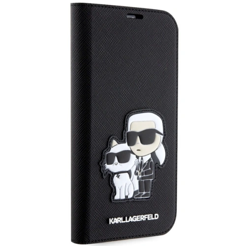 Kup Etui Karl Lagerfeld KLBKP14LSANKCPK Apple iPhone 14 Pro bookcase negru/black Saffiano Karl & Choupette - KLD1530 - {ean13} - Sklep Home Screen
