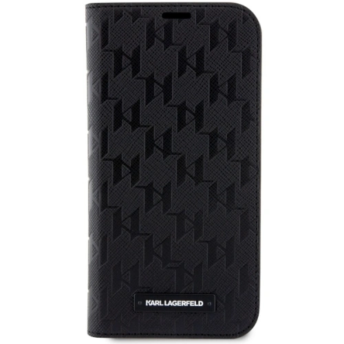 Kup Karl Lagerfeld Apple Tasche KLBKP14SSAKLHPK iPhone 14 bookcase schwarz/schwarz Saffiano Monogram - KLD1531 - {ean13} - Sklep Home Screen