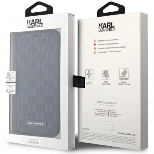 Buy Karl Lagerfeld KLBKP14SSAKLHPK Apple iPhone 14 bookcase black Saffiano Monogram - KLD1531 - {ean13} - Home Screen Store Europe