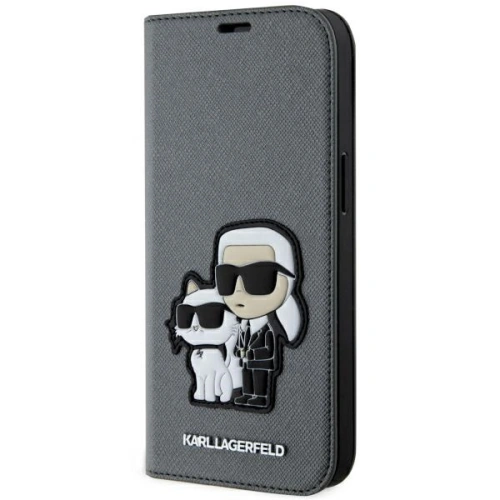 Buy Karl Lagerfeld KLBKP14SSANKCPG Apple iPhone 14 bookcase silver Saffiano Karl & Choupette - KLD1532 - {ean13} - Home Screen Store Europe