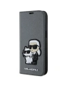 Etui Karl Lagerfeld KLBKP14SSANKCPG Apple iPhone 14 bookcase srebrny/silver Saffiano Karl & Choupette