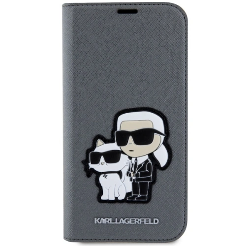 Buy Karl Lagerfeld KLBKP14SSANKCPG Apple iPhone 14 bookcase silver Saffiano Karl & Choupette - KLD1532 - {ean13} - Home Screen Store Europe