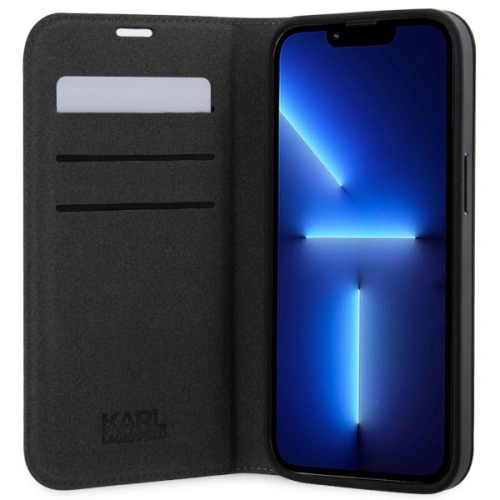 Buy Karl Lagerfeld KLBKP14SSANKCPG Apple iPhone 14 bookcase silver Saffiano Karl & Choupette - KLD1532 - {ean13} - Home Screen Store Europe