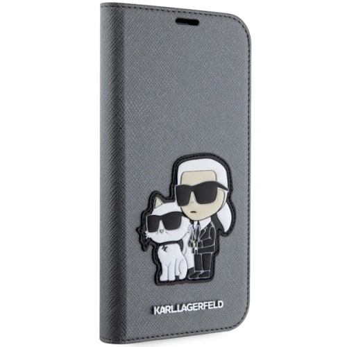 Buy Karl Lagerfeld KLBKP14SSANKCPG Apple iPhone 14 bookcase silver Saffiano Karl & Choupette - KLD1532 - {ean13} - Home Screen Store Europe