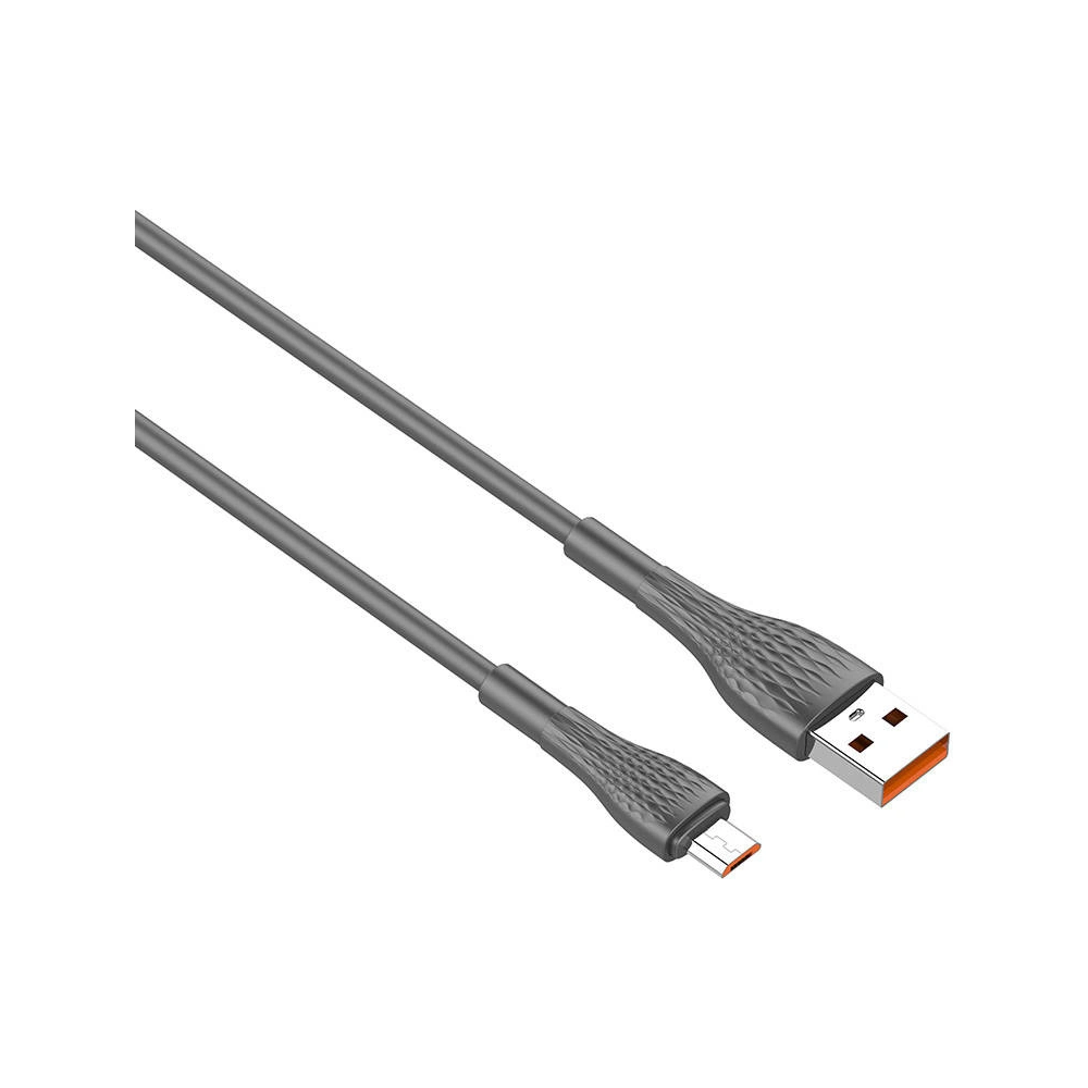 Kabel LDNIO LS672 USB-A/microUSB 2m, 30W (szary)