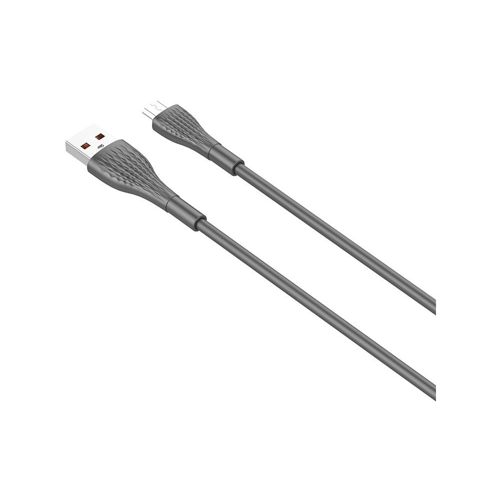 Kabel LDNIO LS672 USB-A/microUSB 2m, 30W (szary)