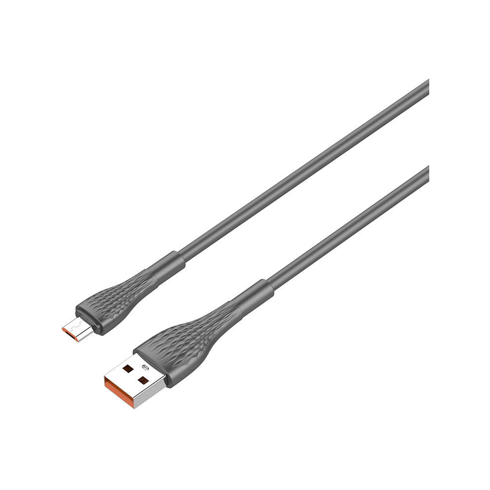 Kabel LDNIO LS672 USB-A/microUSB 2m, 30W (szary)