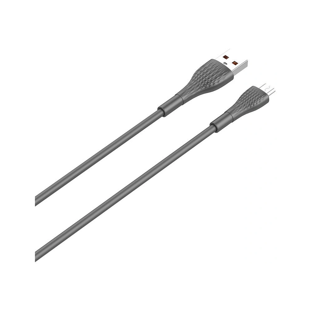 Kabel LDNIO LS672 USB-A/microUSB 2m, 30W (szary)