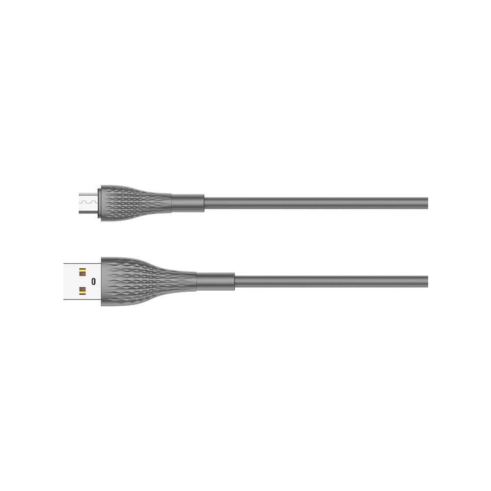 Kabel LDNIO LS671 USB-A/microUSB 1m, 30W (szary)