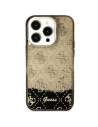 Guess Apple Tasche GUHCP14SLC4PSGK iPhone 14 schwarz/schwarz Hardcase Liquid Glitter 4G Transculent