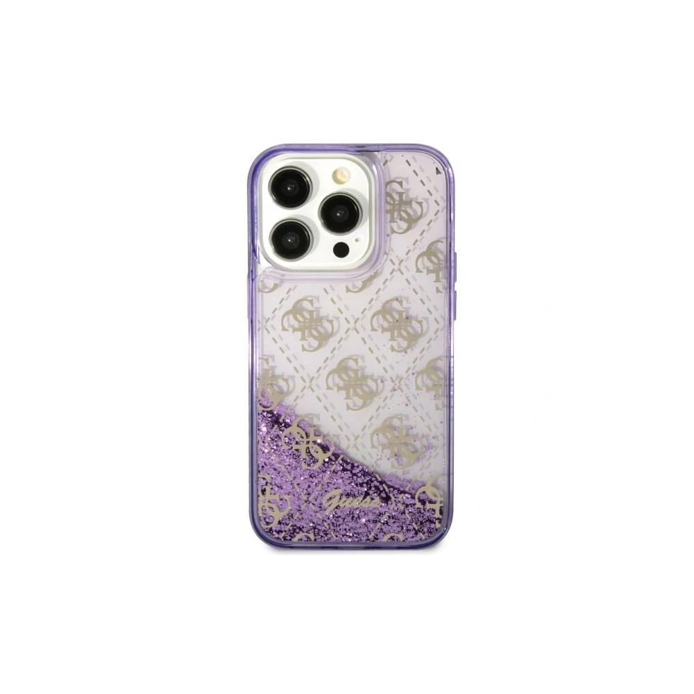 Etui Guess GUHCP14SLC4PSGU Apple iPhone 14 purpurowy/purple hardcase Liquid Glitter 4G Transculent