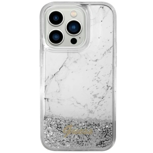 Kup Etui Guess GUHCP14SLCSGSGH Apple iPhone 14 bílý/bílý hardcase Liquid Glitter Marble - GUE2457 - {ean13} - Sklep Home Screen