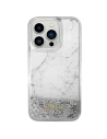 Etui Guess GUHCP14SLCSGSGH Apple iPhone 14 bílý/bílý hardcase Liquid Glitter Marble