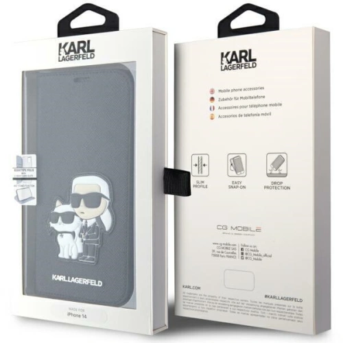 Kup Etui Karl Lagerfeld KLBKP14SSANKCPK Apple iPhone 14 bookcase negru/black Saffiano Karl & Choupette - KLD1533 - {ean13} - Sklep Home Screen