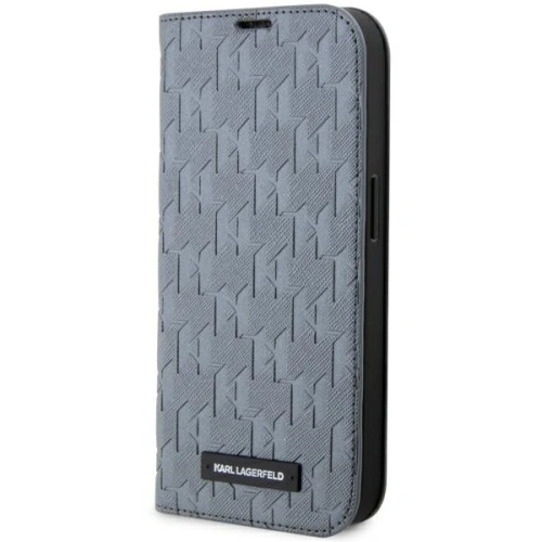 Kup Etui Karl Lagerfeld KLBKP14XSAKLHPG Apple iPhone 14 Pro Max knižní obal stříbrný/silver Saffiano Monogram - KLD1534 - {ean13} - Sklep Home Screen