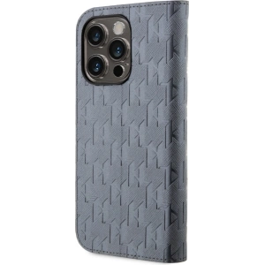 Kup Etui Karl Lagerfeld KLBKP14XSAKLHPG Apple iPhone 14 Pro Max bookcase srebrny/silver Saffiano Monogram - KLD1534 - {ean13} - Sklep Home Screen